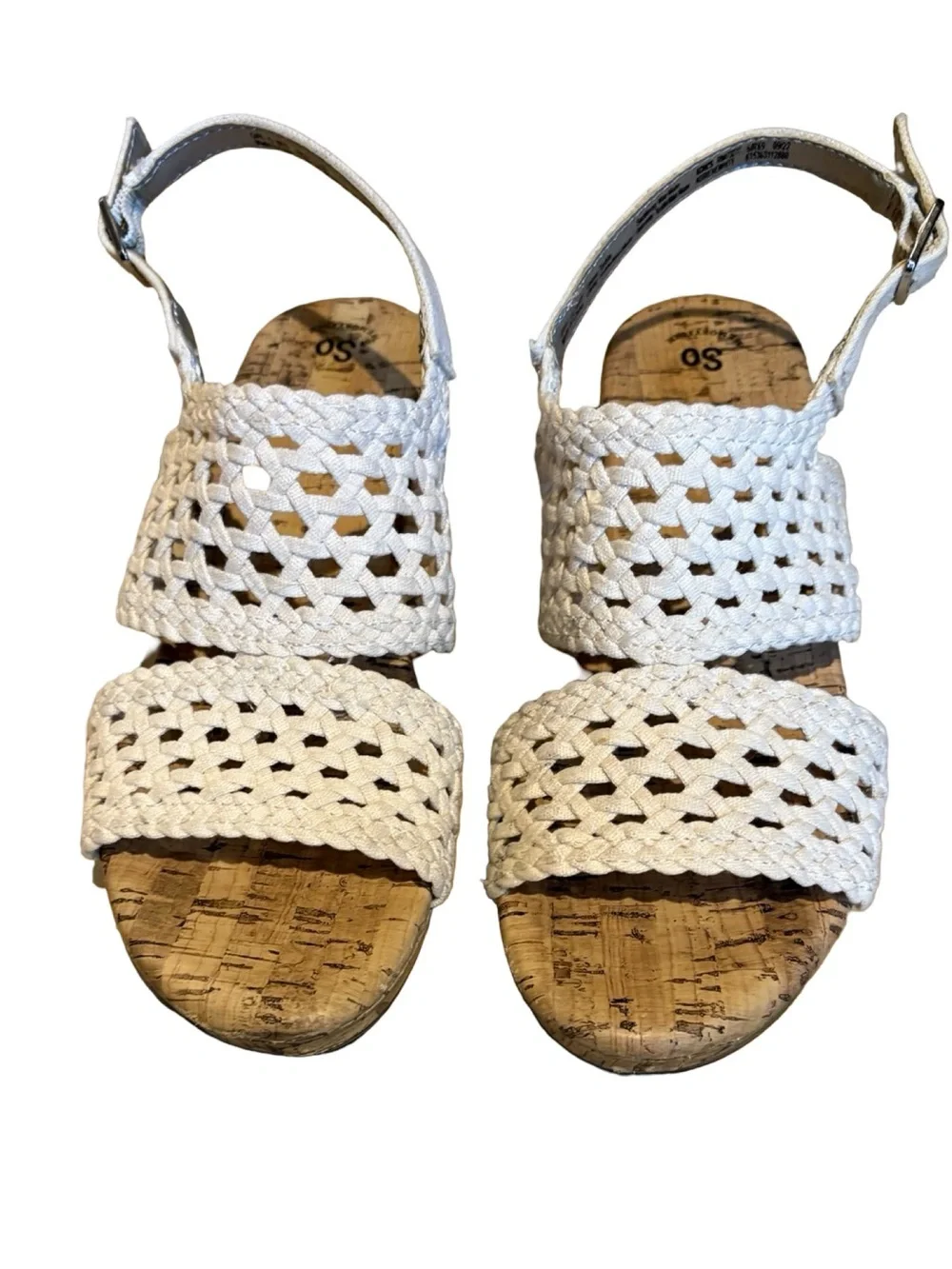 SO Strappy woven wedge sandals